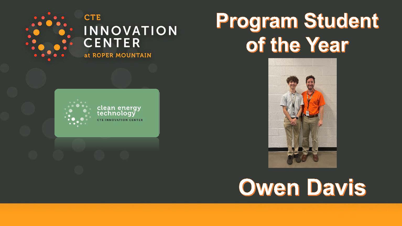 Program Student of the Year Clean Energy Owen Davis
